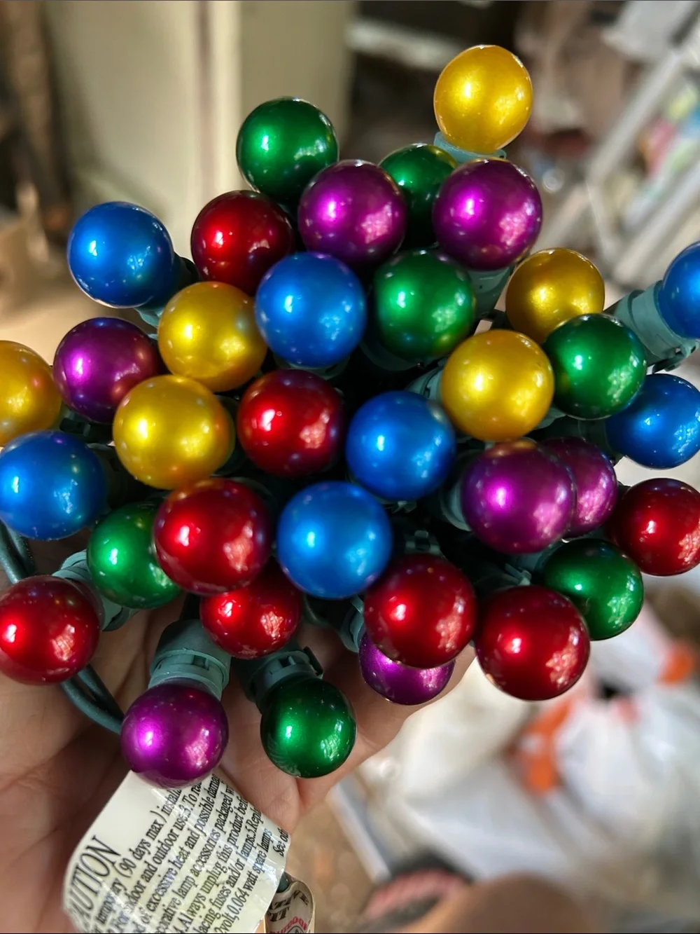 Multicolor LED Ball String Lights 70 ct